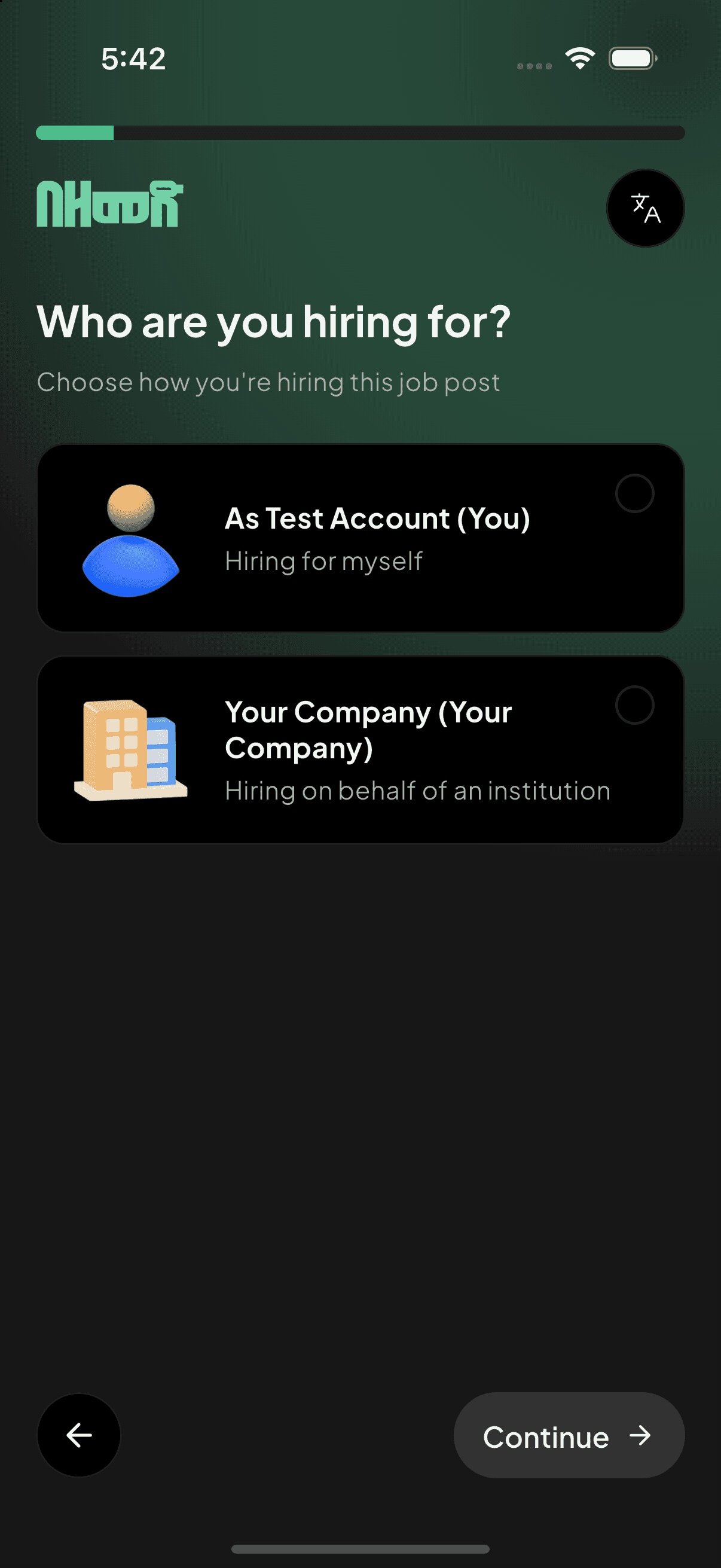 Hire for yourself or on behalf of your organisation