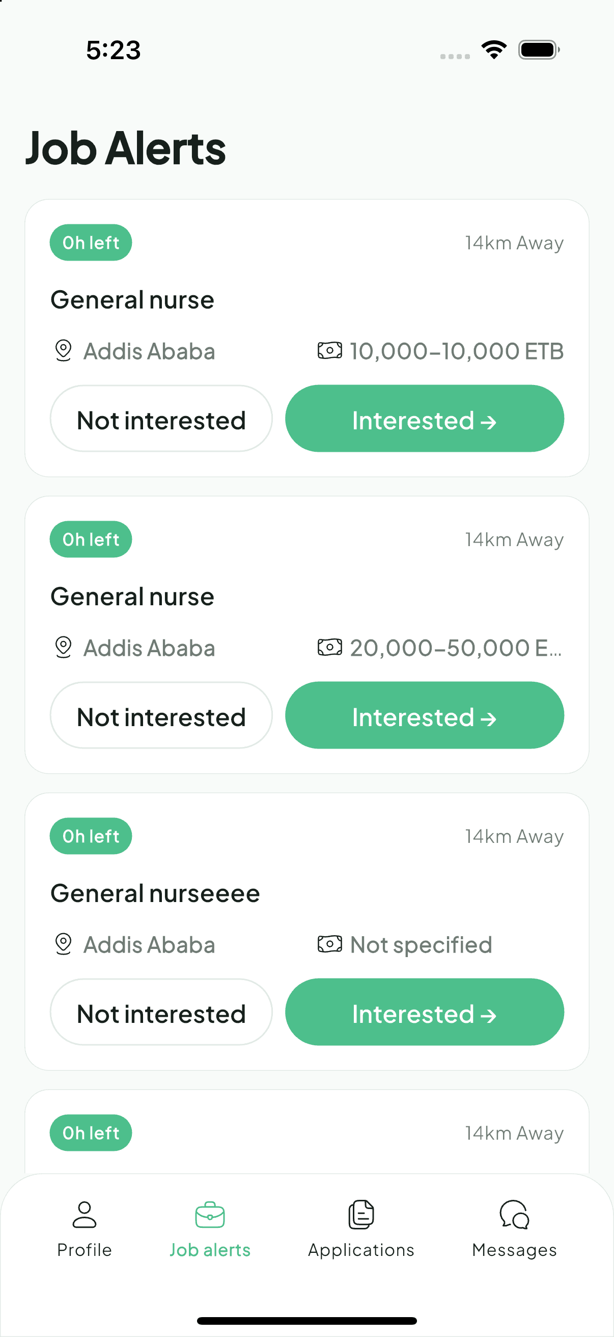 Matched jobs arrive as job alerts